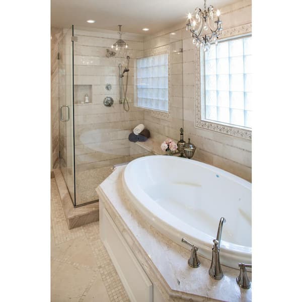 Marble Crema Marfil Plus Polished 23.62 in. x 23.62 in. Marble Floor and Wall Tile (4 sq. ft.)
