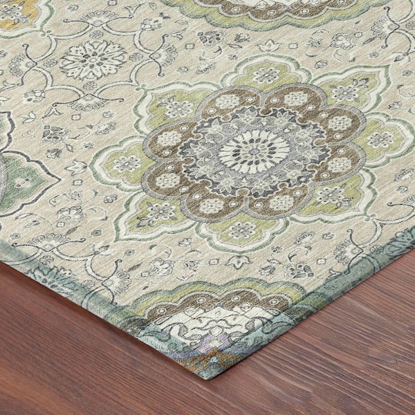 Chantille Machine Washable Indoor/Outdoor Abstract ACN2667 Beige 10 ft. x 14 ft. Area Rug