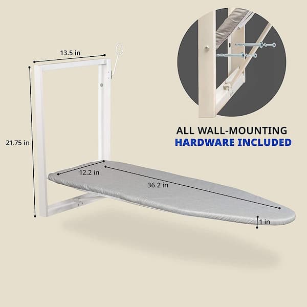 Details about  / Ironing Board Wall Mount Home Ironing Cover Folding Ironing Board Storage Iron