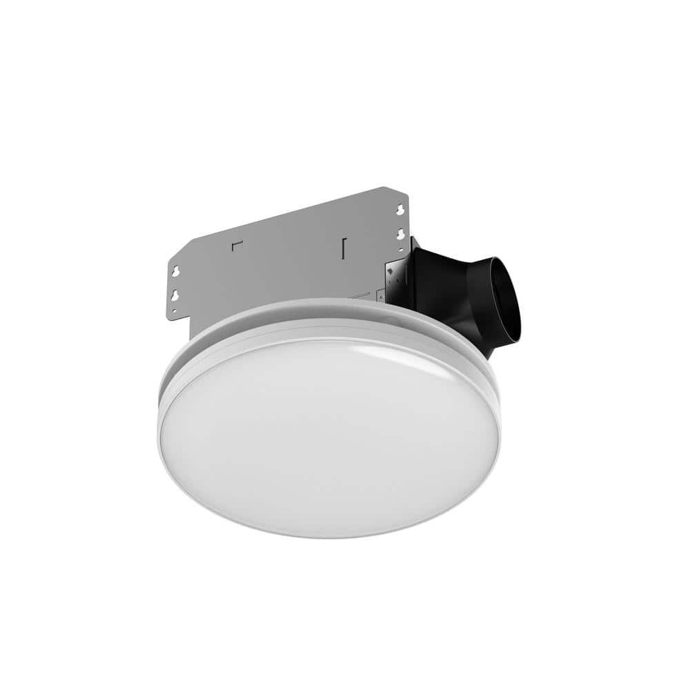 80 /110 CFM Ceiling Mount Room Side Installation Round Bathroom Exhaust Fan with LED, Night Light and Humidity Sensor