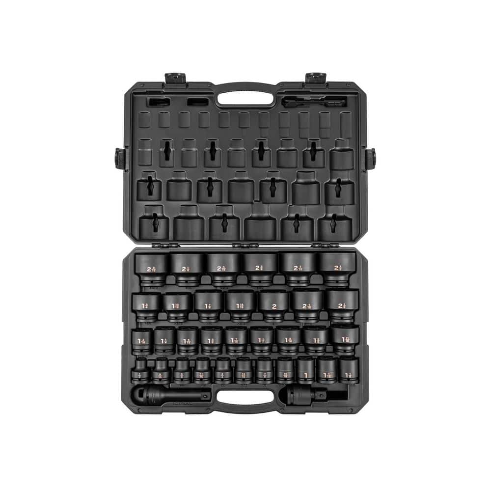 3/4 in. Drive Shallow 6-Point Socket Set with Case, 36-Piece (1/2 - 2-1/2 in.)