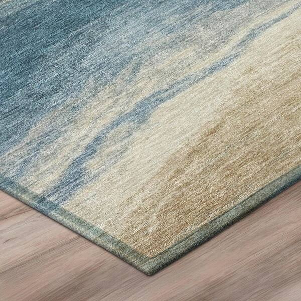 Chantille Machine Washable Indoor/Outdoor Abstract ACN3020 Denim 3 ft. x 4 ft. Area Rug