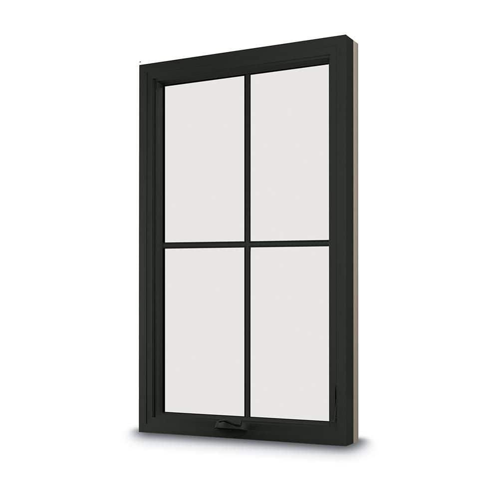 100 Series 29.5 in. x 59.5 in. Black Left-Hand Casement Composite Window Black Interior & Hardware Low-E Glass & Grilles price history on PriceWatchPro