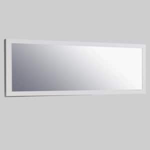 Lugano 72 in.x 30 in. H Large Rectangular Framed Wall Mount Bathroom Vanity Mirror in Glossy White
