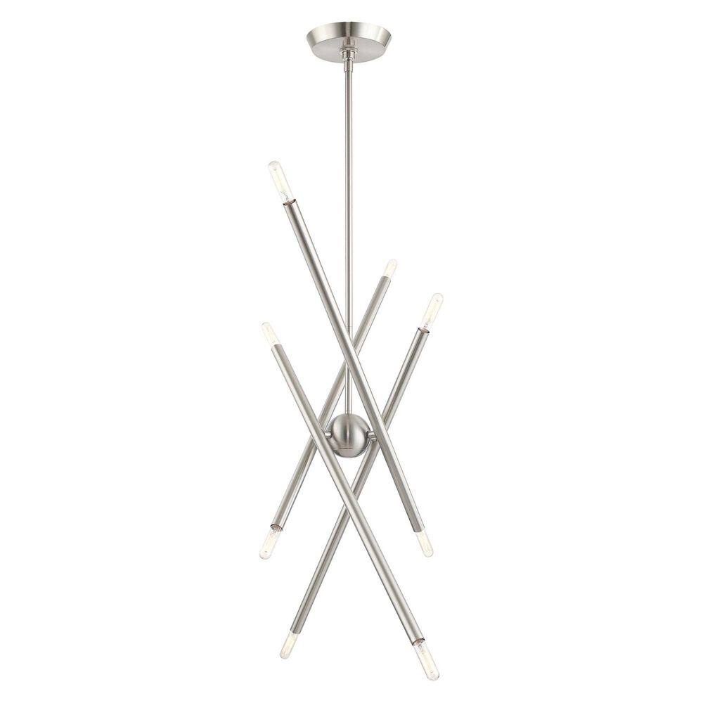 Soho Asymmetrical 8-Light Brushed Nickel Sputnik Chandelier