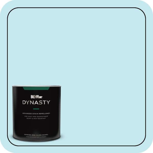 BEHR DYNASTY 1 qt. #P480-1 Niagara Mist Semi-Gloss Enamel Interior Stain-Blocking Paint & Primer
