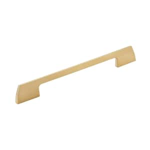 Angle 7-9/16 in. Center-to-Center Modern Champagne Bronze Arch Cabinet Pull