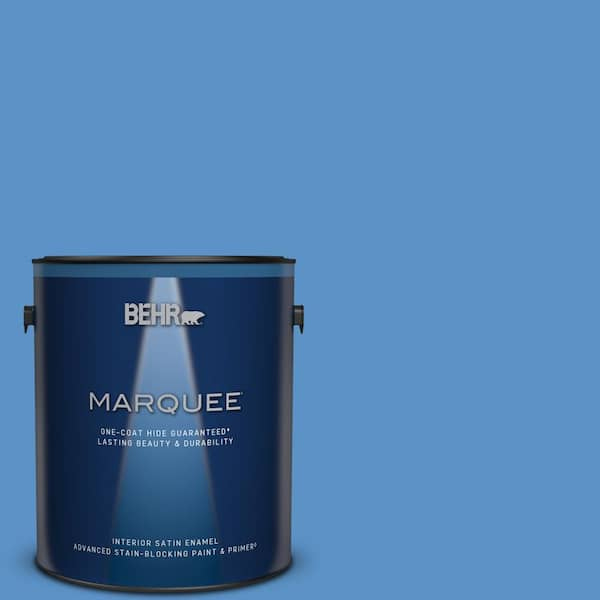 BEHR MARQUEE 1 gal. #MQ4-26 Come Sail Away One-Coat Hide Satin Enamel Interior Paint & Primer