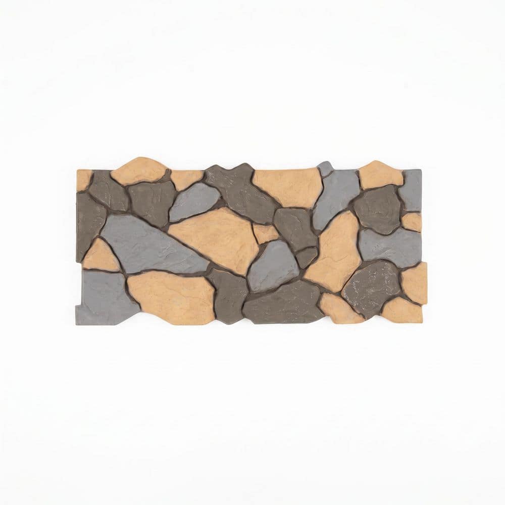 47.2 in. W x 22 in. L Tricolor Gray B2 Fire Rated Polyurethane Manufactured Stacked Stone Panel (6-Pack) price history on PriceWatchPro