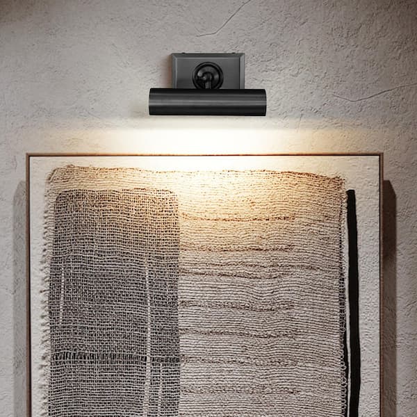 8 in. 1-Light Black Wall Sconce, Picture Lights for Wall, Modern Wall Light for Living Room, Bathroom, Bedroom