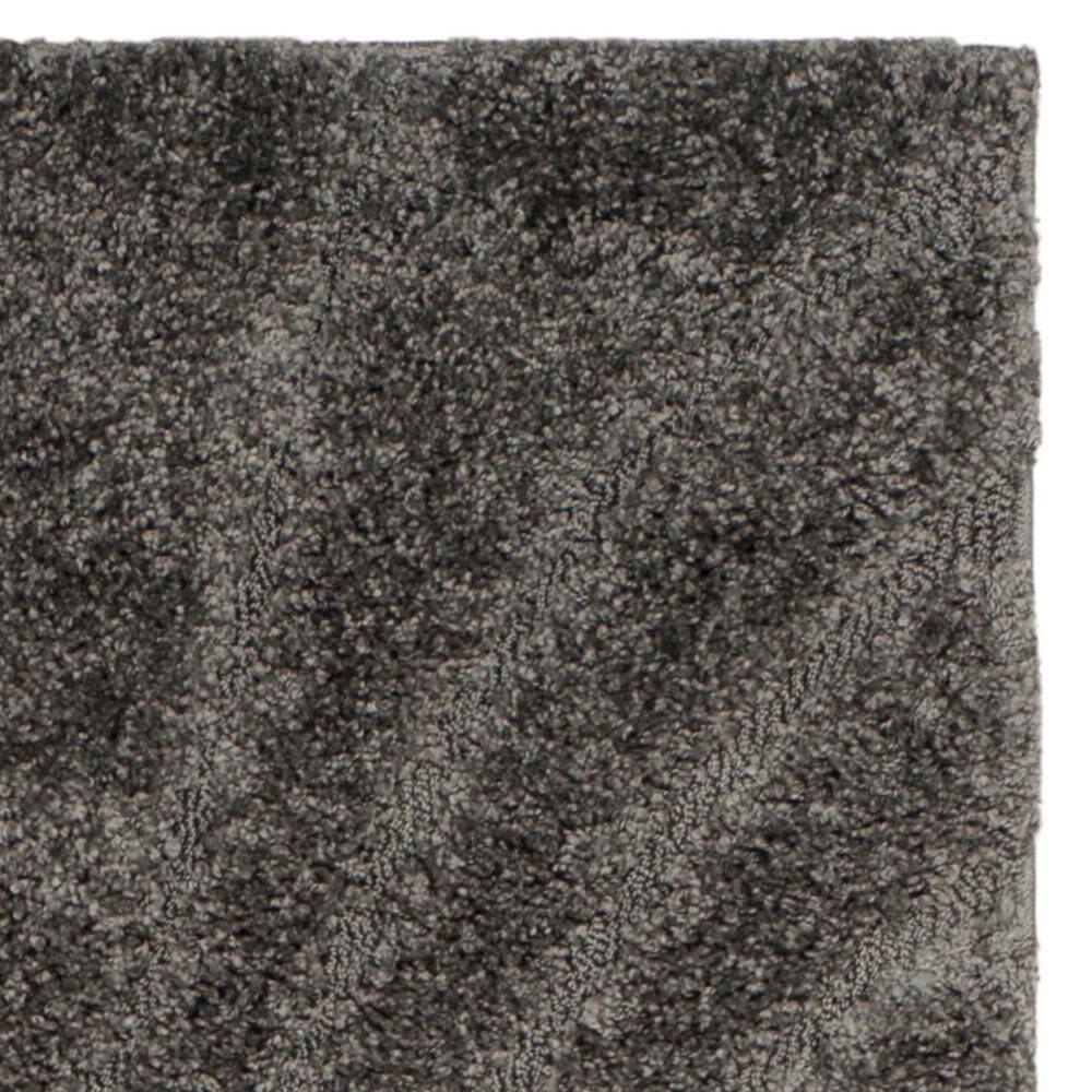 Gray Synthetic Shag Runner Rug, 2'3" x 9'