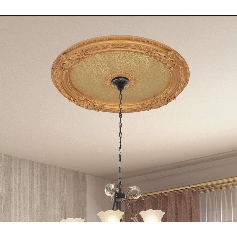 AFD Home 36 in. Round Chandelier Ceiling Medallion - Gold