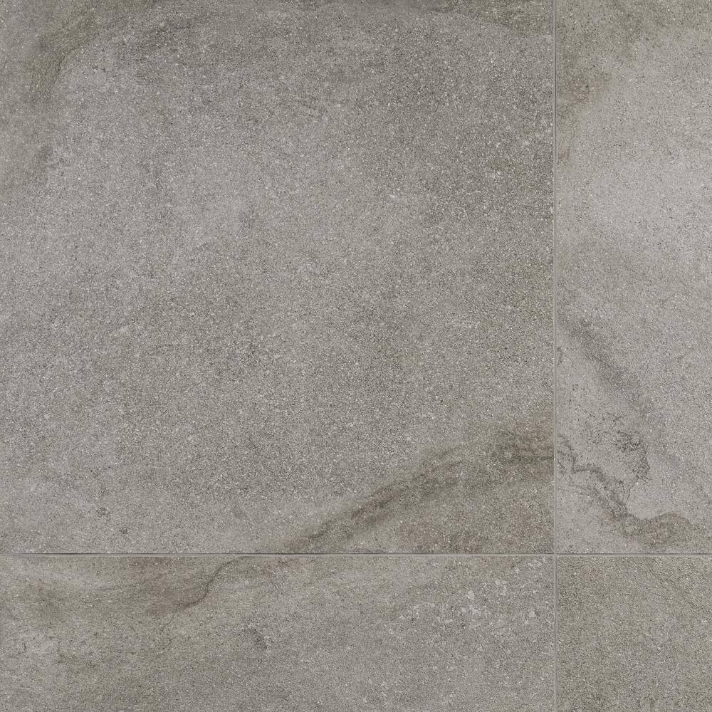 District 24" x 24" Matte Gray Porcelain Floor and Wall Tile