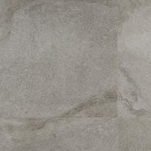 Dominion Slate Gray 23.62 in. x 23.62 in. Matte Limestone Look Porcelain Floor and Wall Tile (15.49 sq. ft./Case)