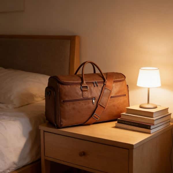 Numhew Brown Carry On Garment Bag for Travel, Business Travel