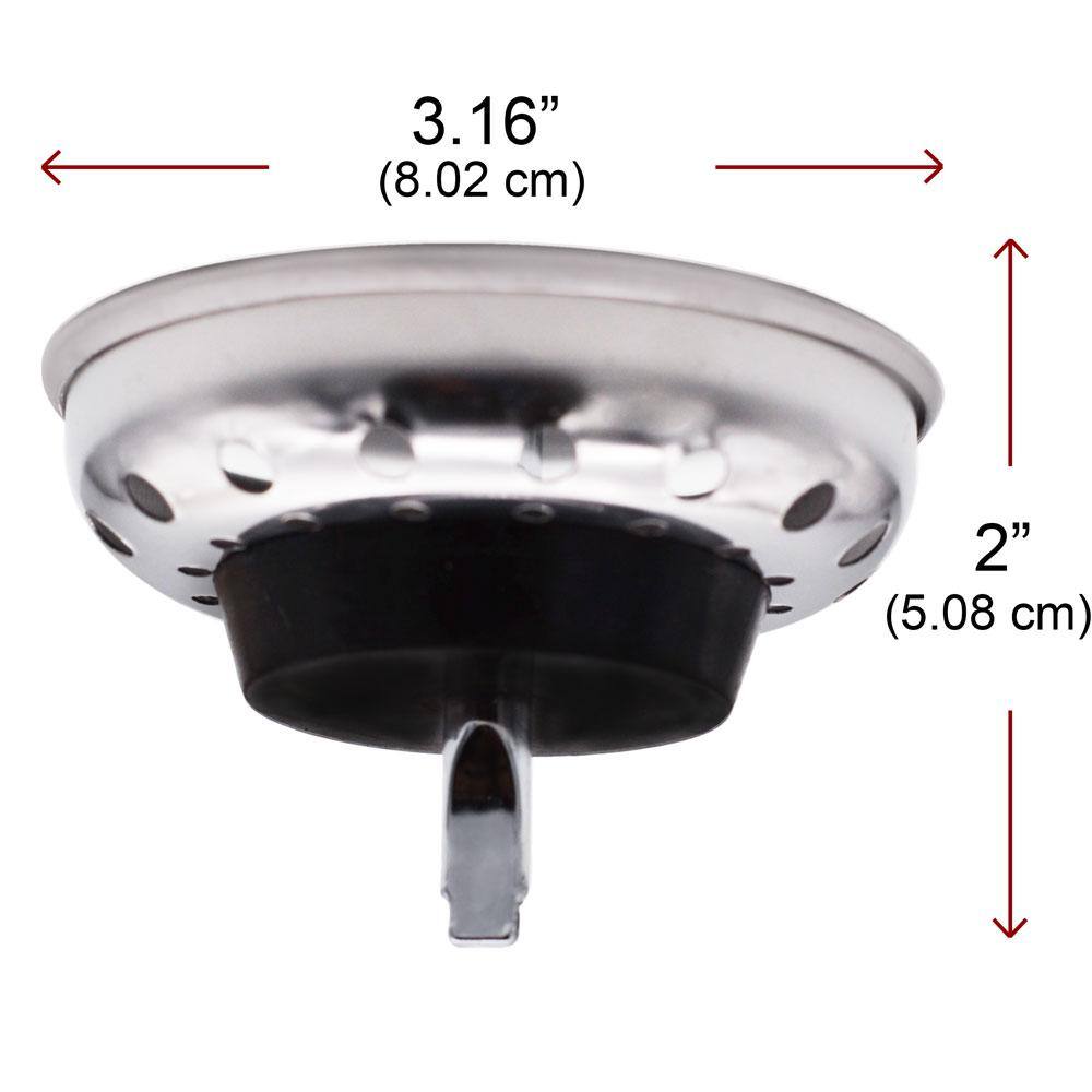 Satin Nickel Kitchen Sink Basket Strainer 2-Pack