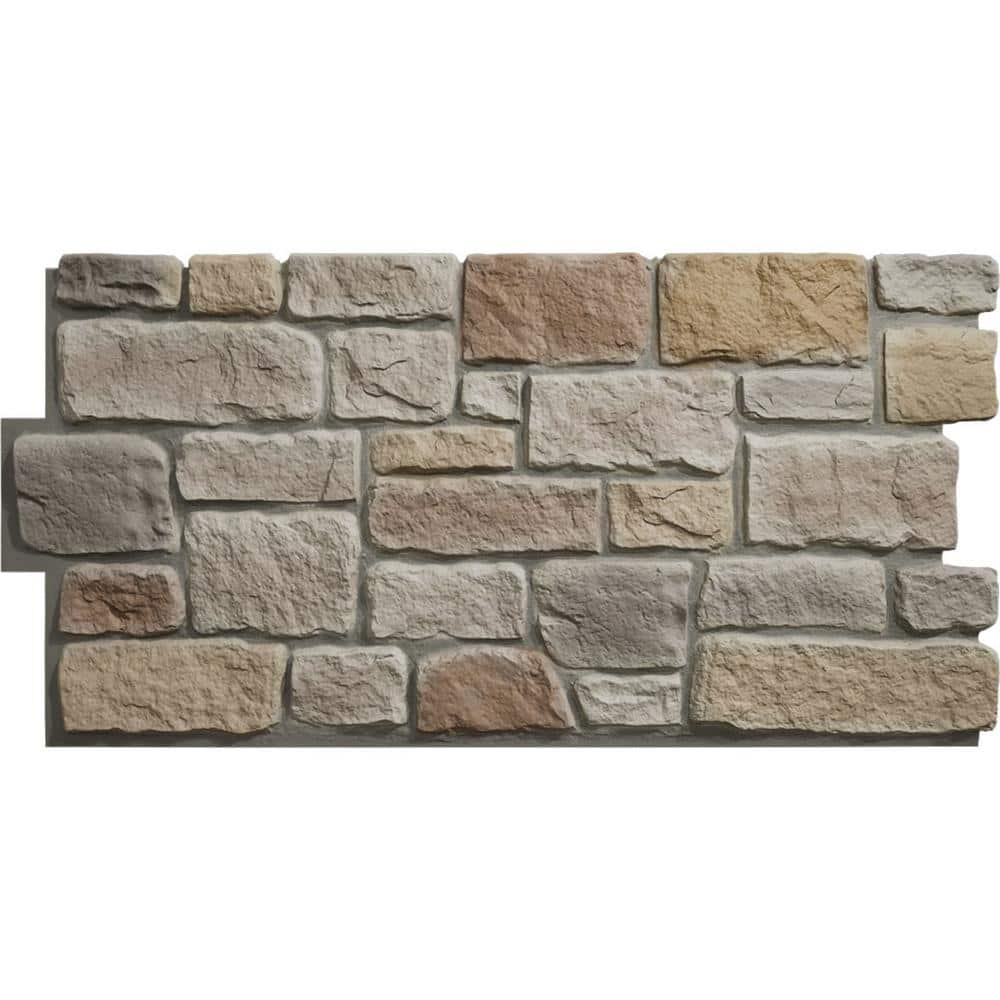 Ekena Millwork Everstone Cobblestone 23.75 in. x 48 in. Urethane ...