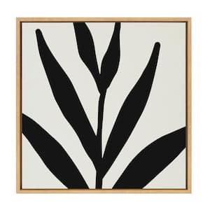 Modern Botanical Neutral Abstract 1 by The Creative Bunch Studio Framed Nature Canvas Wall Art Print 22 in. x 22 in.
