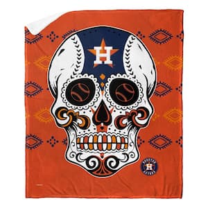 MLB Astros Candy Skull Silk Touch Sherpa Multicolor Throw