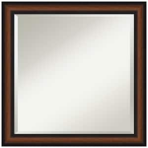 Yale Walnut 23.5 in. H x 23.5 in. W Framed Wall Mirror