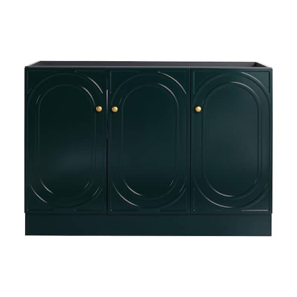 46.88 in. Bath Vanity Cabinet without Top in Dark Green Unassembled