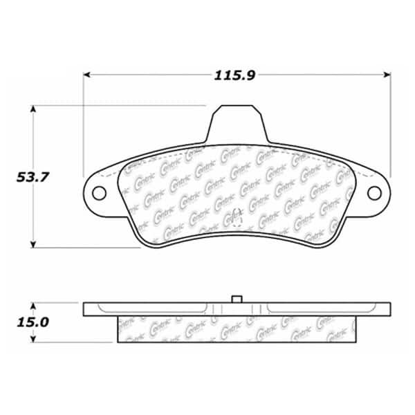 Centric Parts Disc Brake Pad Set 1996-2000 Ford Contour 2.0L