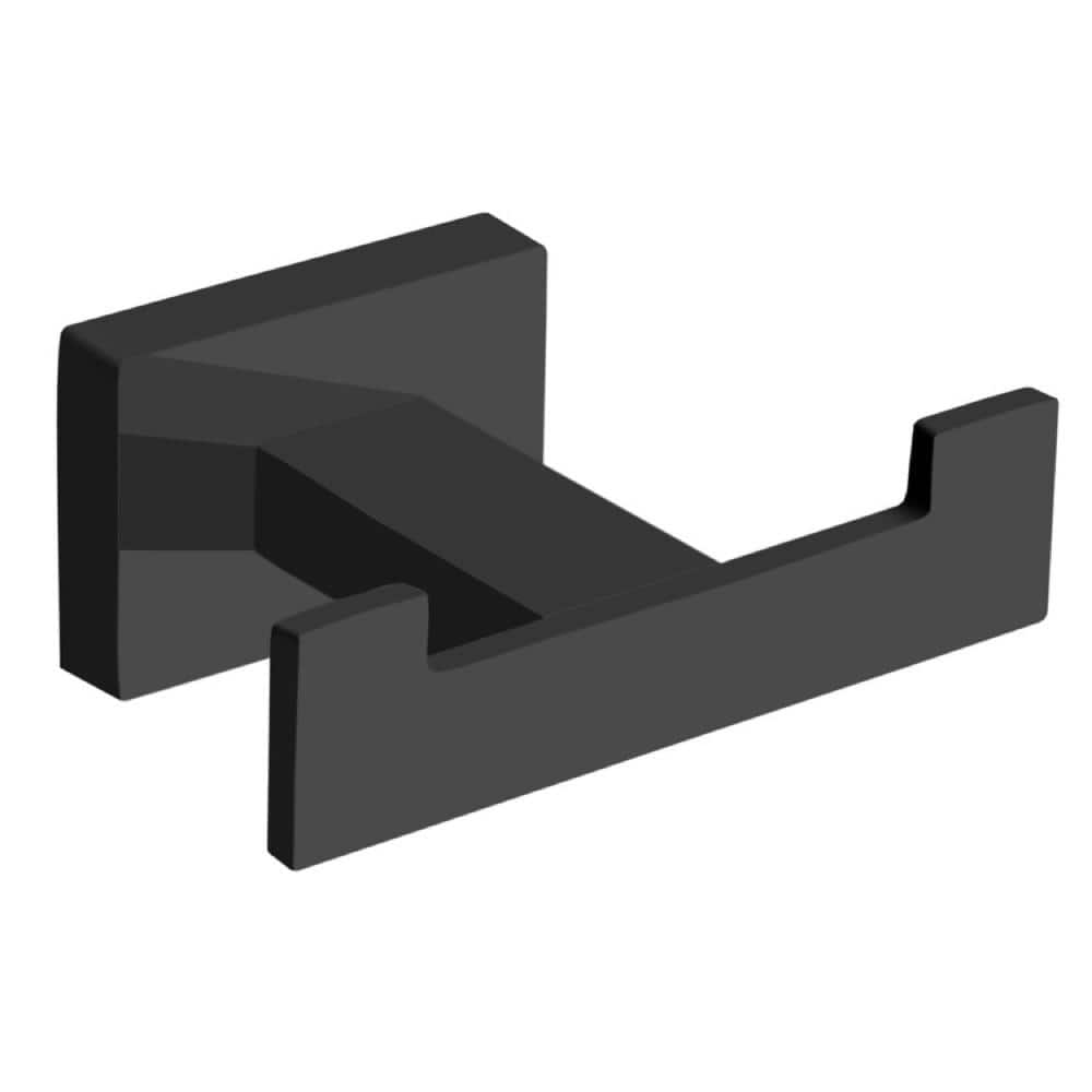 Modern Black Zinc Alloy Wall-Mounted Bathroom Hook