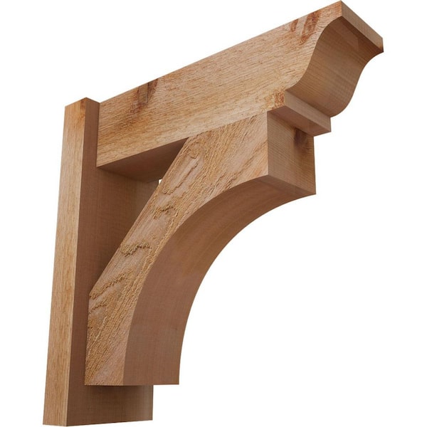 Ekena Millwork 6 in. x 18 in. x 18 in. Western Red Cedar Westlake Traditional Rough Sawn Outlooker