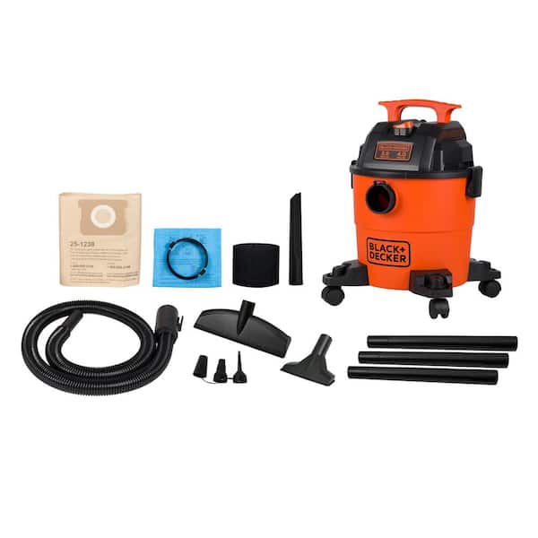 BLACK+DECKER 4 Gal. Poly Wet/Dry Vacuum with Blower Port and Hose
