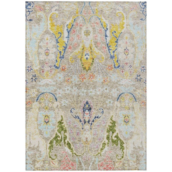 Chantille Machine Washable Indoor/Outdoor Abstract ACN1932 Beige 3 ft. x 4 ft. Area Rug