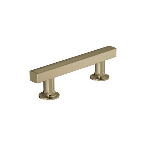 Amerock Everett 3 in. (76mm) Modern Golden Champagne Bar Cabinet Pull