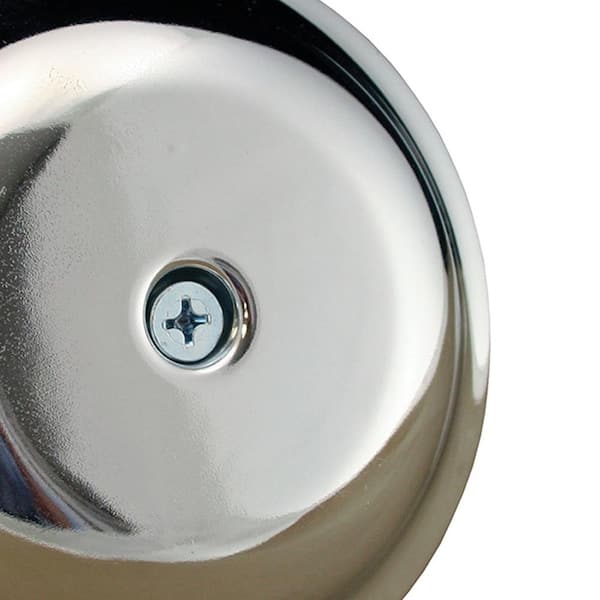 JONES STEPHENS - 5-1/4 in. High Impact Plastic Cleanout Cover Plate in Chrome Finish Bell Design with Screw