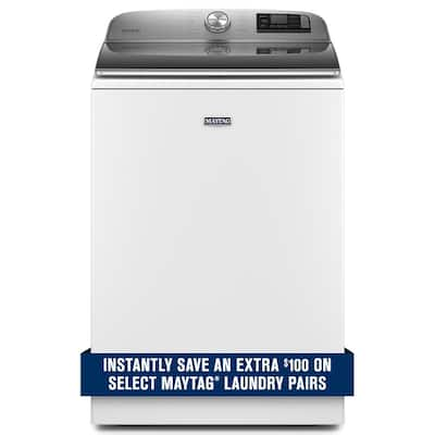 5.3 cu. ft. Smart Capable White Top Load Washing Machine with Extra Power, ENERGY STAR