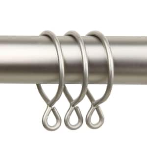 20x  Rustproof Drapery Ring Satin Nickel Curtain Clips with Hook 