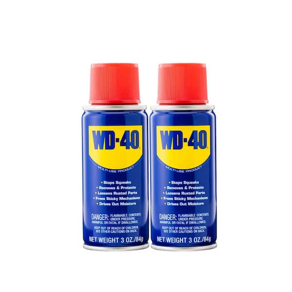 WD-40 2.75 oz. Multi-Use Product, Multi-Purpose Lubricant Spray, Handy Can, (2-Pack)
