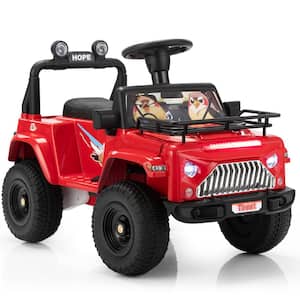 6-Volt Kids Ride on Truck, Electric Vehicle with MP3/USB/Bluetooth, Battery Powered Toy Car, Red and Black