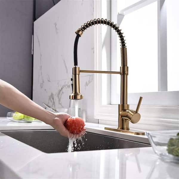 AIMADI Single Handle Pull Down Sprayer Kitchen Faucet with