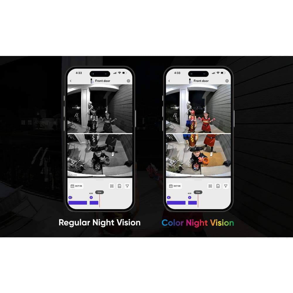 Wireless Duo Cam Video Doorbell (with Chime), Battery Powered, 2K Full HD Video, 2 Cameras, 2-Way Audio, Night Vision