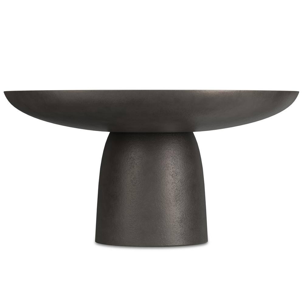 Alexa 30" Round Black Nickel Cast Aluminum Coffee Table