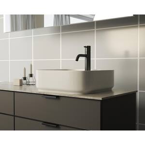 16.5 in. Ceramic Square Vessel Bathroom Sink in White