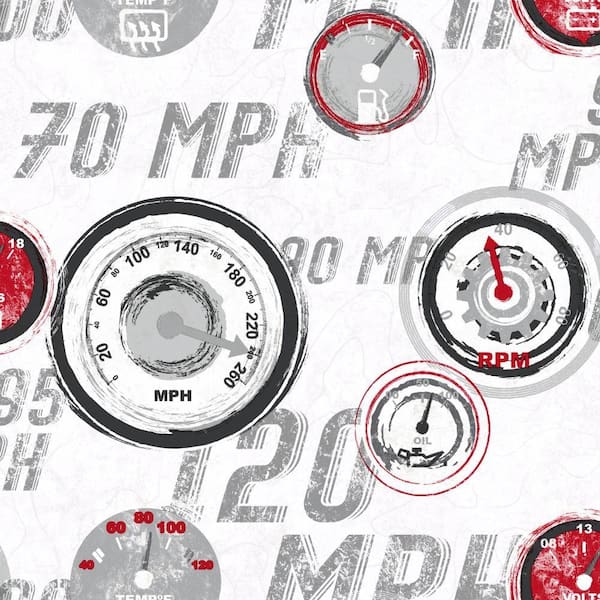 York Wallcoverings Cool Kids Race Car Gauges Wallpaper