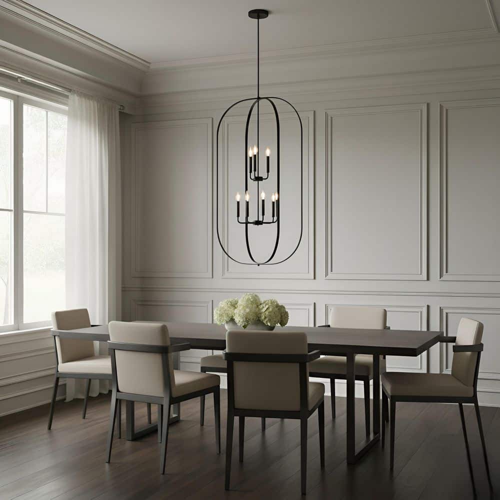 Generation Lighting Loretto 9-Light Midnight Black Transitional