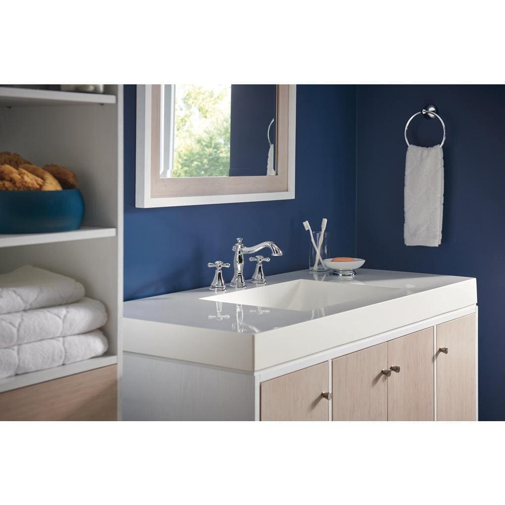 Modern Elegance 16" Chrome Widespread Bathroom Faucet with Brass Body