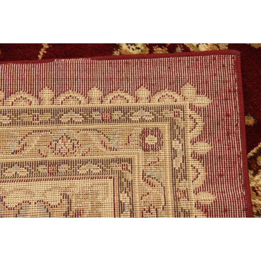 Elegant Red Square Synthetic Floral 8' Indoor Area Rug