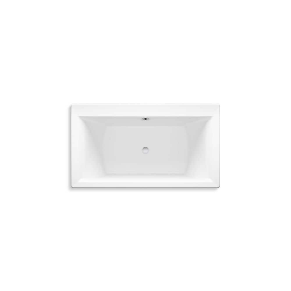White Acrylic Freestanding Bath with Fluted Shroud