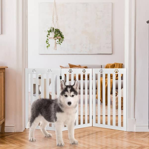 4 panel freestanding pet gate best sale