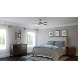 AirPro 42 in. Indoor Brushed Nickel Transitional Ceiling Fan with Remote Included for Great Room and Living Room