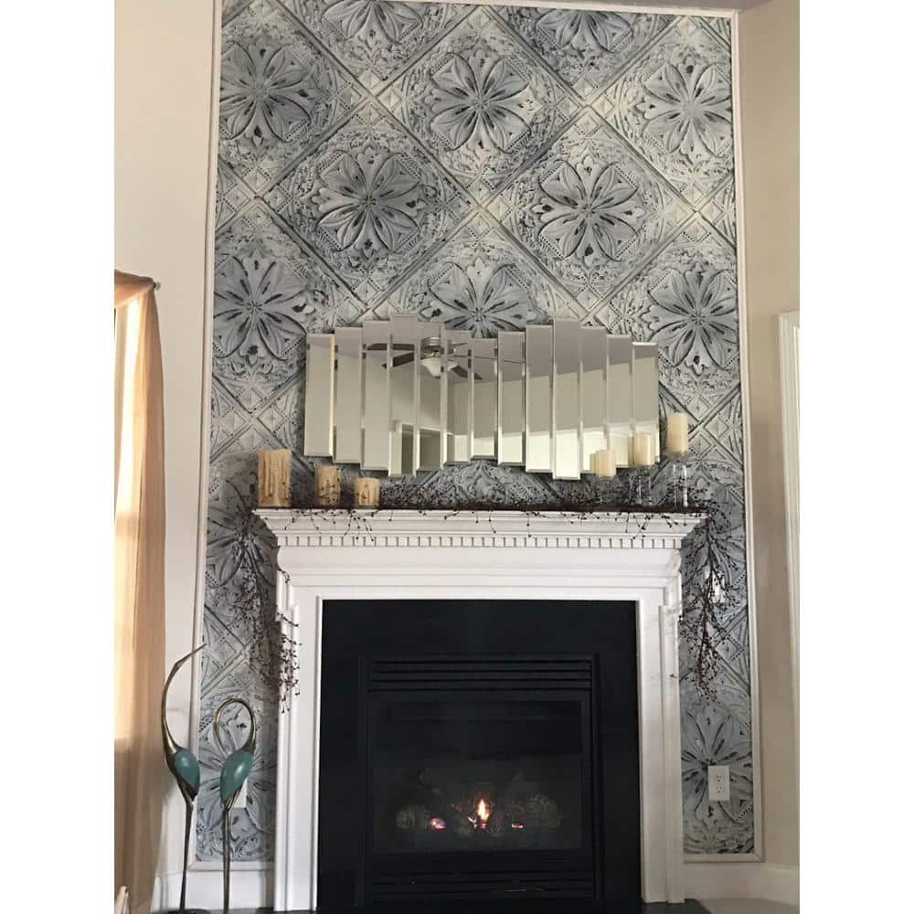 Milan 24'' White Textured PVC Ceiling Tile Set