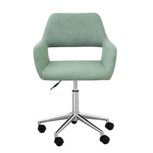 Mint Fabric Swivel Home Office Chair with Adjustable Seat Height