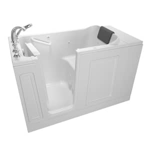 Acrylic Luxury 51 in. x 30 in. Left Hand Walk-In Whirlpool Bathtub in White
